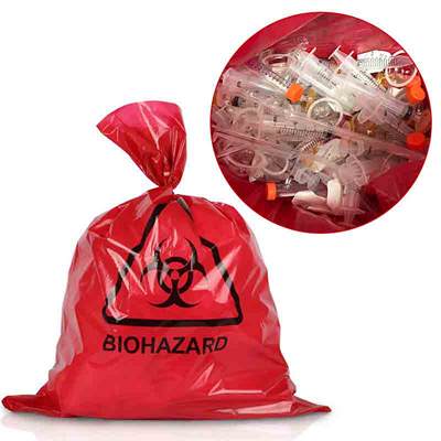 Disposable Medical Waste Bags Heavy Duty Leak Resistant for Hospital Clinic Use