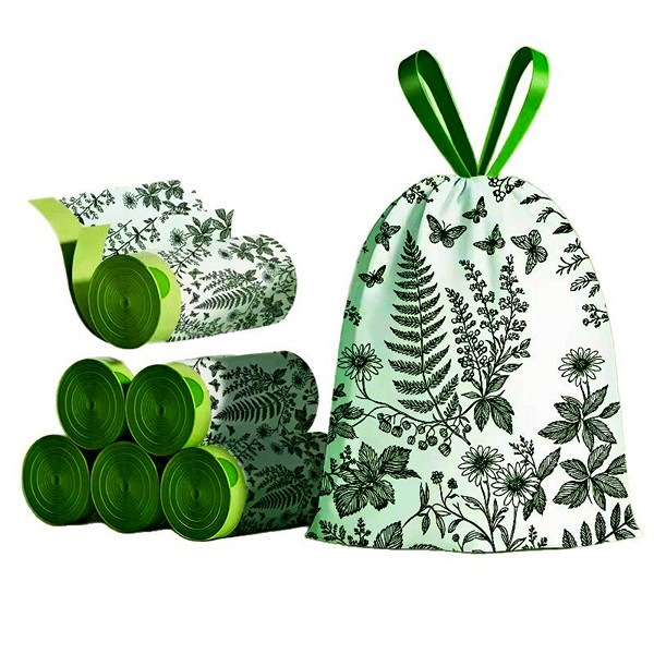 Customized printing of plastic garbage bags, HDPE/LDPE thickened garbage bags, wholesale can print logos