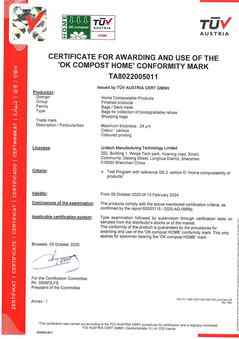 Qualification Certificate